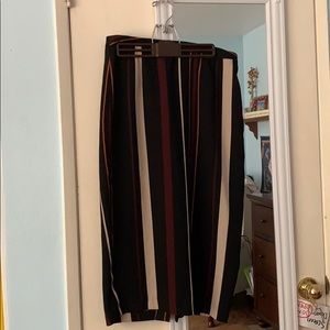 Stripped  form fitting pencil skirt size 12